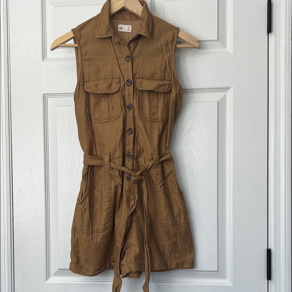Light Brown Sleeveless Romper